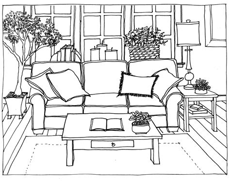 living room drawing|living room drawing easy.